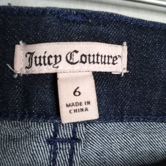Juicy Couture Distressed Women's Stone Wash Embellished Denim Jeans Size 6 - Picture 11 of 11